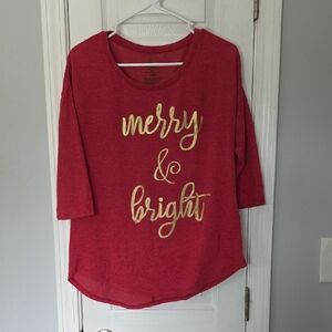 "Merry & Bright" State of Mine Red Sweater